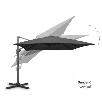 Sonnenschirm mit Sonnenschirmständer (inklusive Schutzhülle) Lounge Anthrazit 2