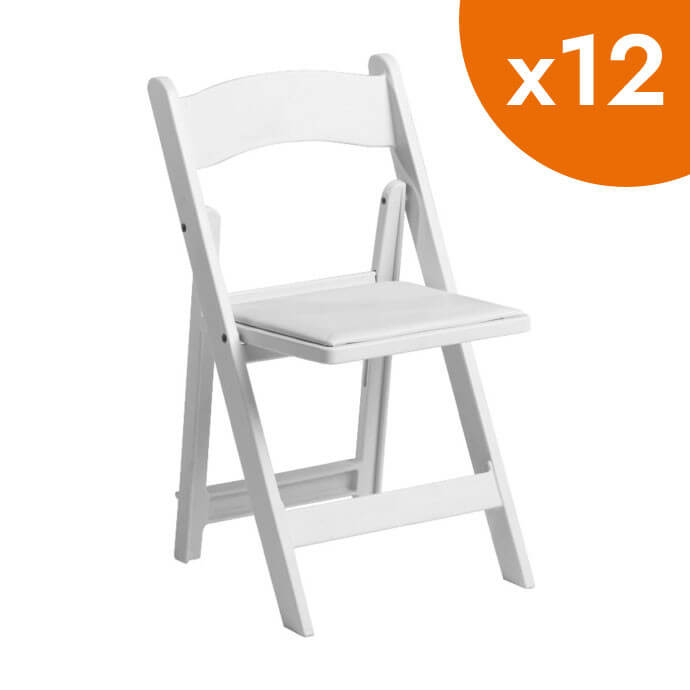 Klappstuhl Gladiator weiß (12 Stück) 1