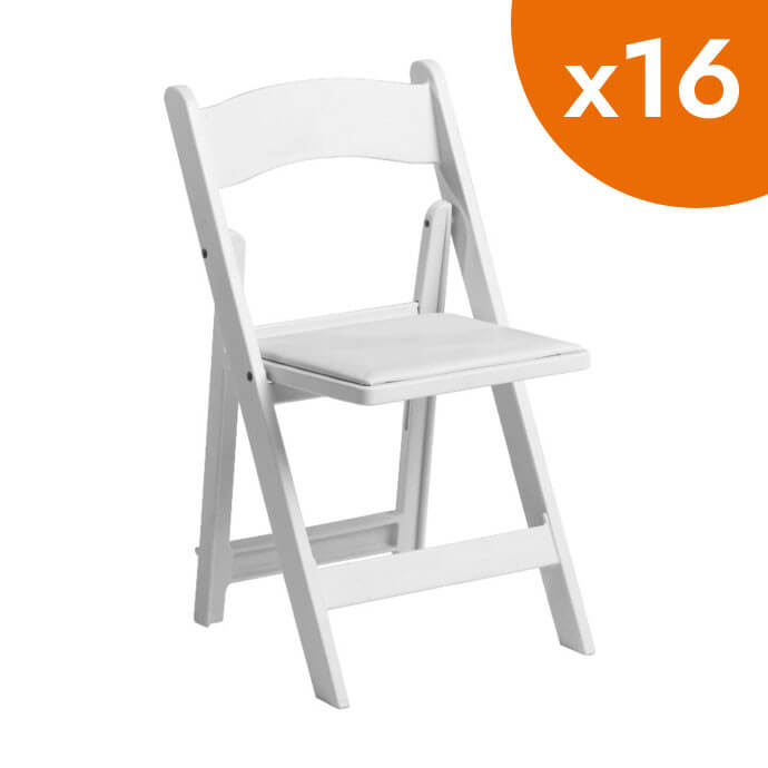 Klappstuhl Gladiator weiß (16 Stück) 1