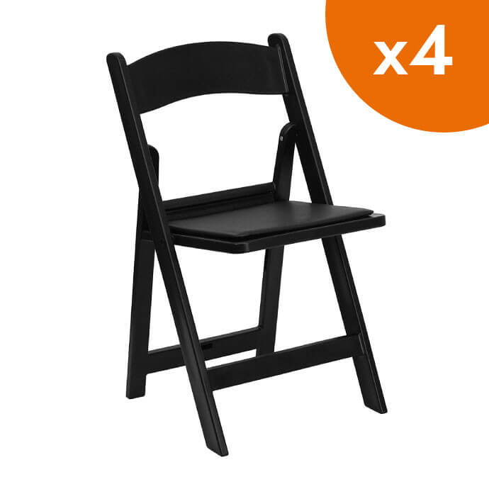 Klappstuhl Gladiator schwarz (4 Stück) 1