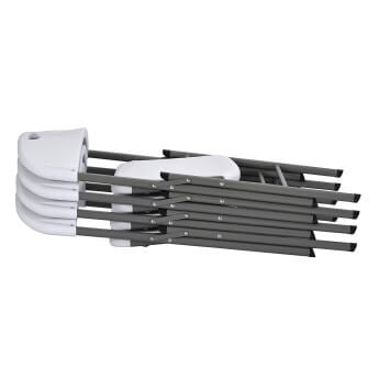 Klappstuhl Premium aus Kunststoff, weiß (4 Stück) 4