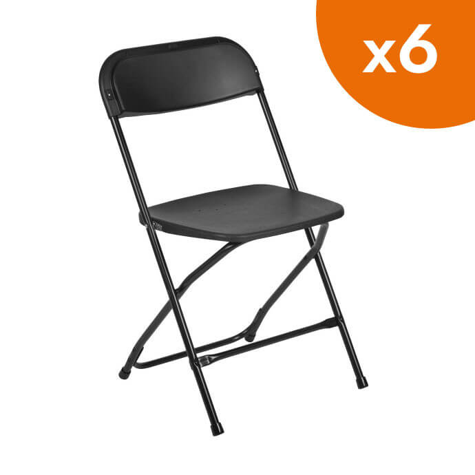 Klappstuhl Europa schwarz (6 Stück) 1