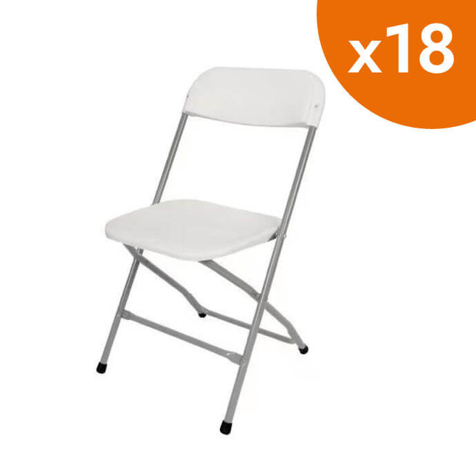 Klappstuhl Europa weiß (18 Stück) 1