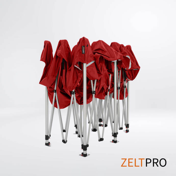Faltpavillon 3x6 Rot Zeltpro TITAN 7