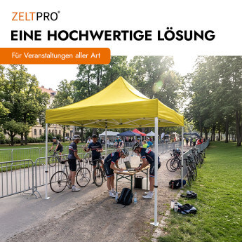 Faltpavillon 2x2 Gelb Zeltpro PROFRAME 8