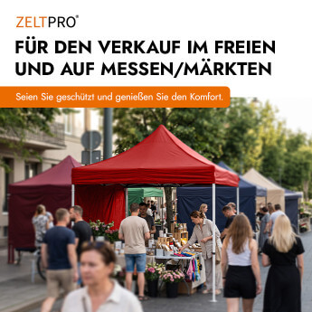 Faltpavillon 3x3 Rot Zeltpro PROFRAME 20