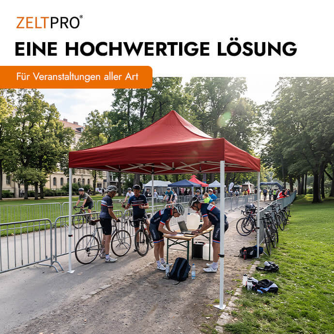 Faltpavillon 3x4,5 Rot Zeltpro PROFRAME 26