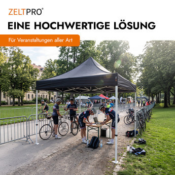 Faltpavillon 3x4,5 Schwarz Zeltpro PROFRAME 21