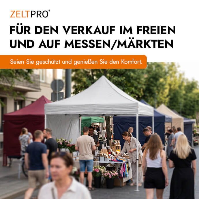Faltpavillon 3x6 Weiß Zeltpro PROFRAME 8