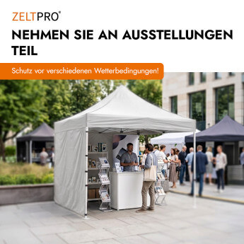 Faltpavillon 3x6 Weiß Zeltpro PROFRAME 27