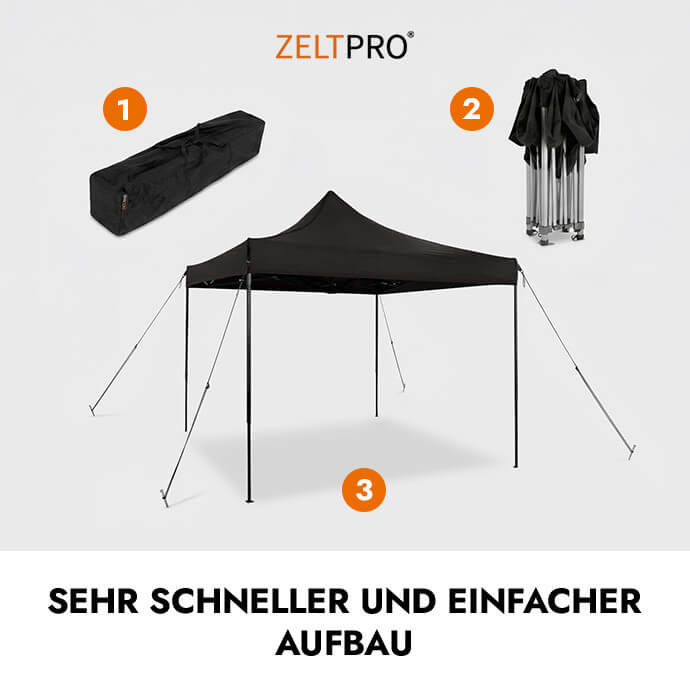 Faltpavillon 2x2 Rot Zeltpro EKOSTRONG 3
