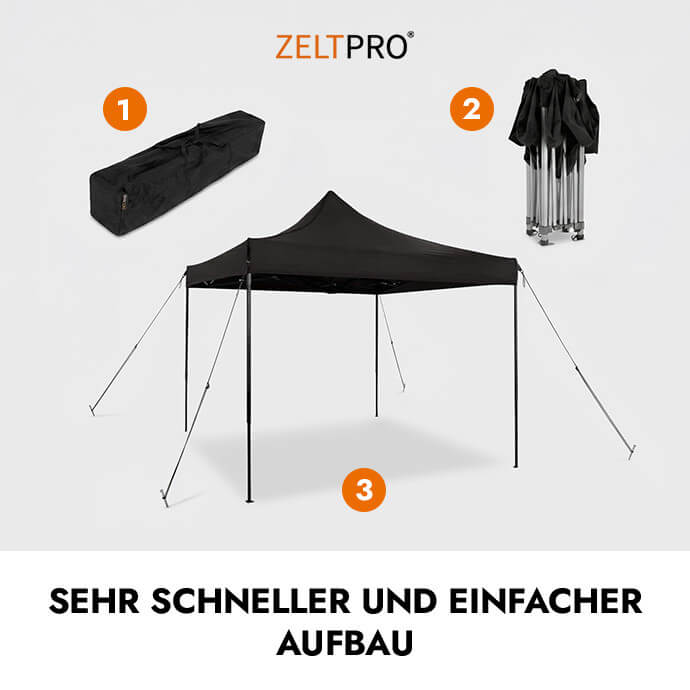 Faltpavillon 3x3 Rot Zeltpro EKOSTRONG 3