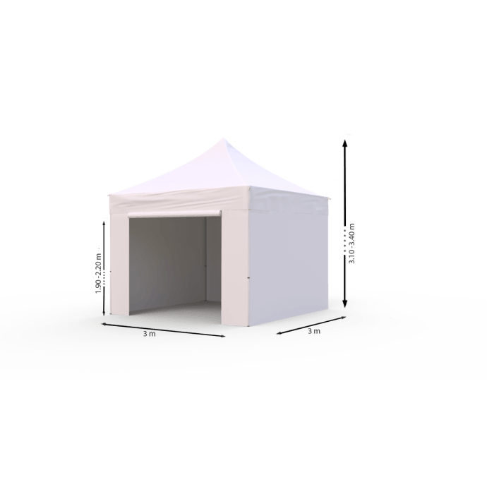 Faltpavillon 3x3 Weiß Zeltpro TITAN 6