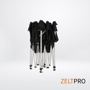 Faltpavillon 3x3 Schwarz Zeltpro TITAN 6