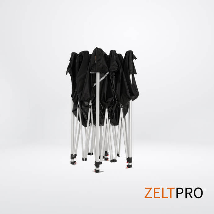 Faltpavillon 3x3 Schwarz Zeltpro TITAN 6