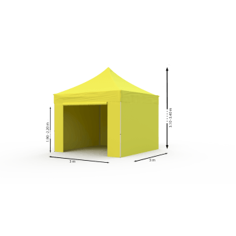 Faltpavillon 3x3 Gelb Zeltpro TITAN 3