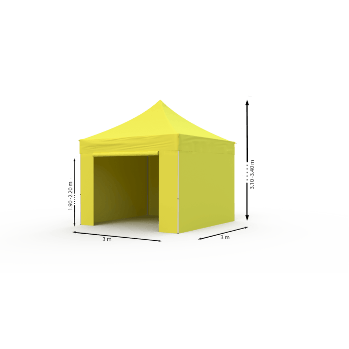 Faltpavillon 3x3 Gelb Zeltpro TITAN 3