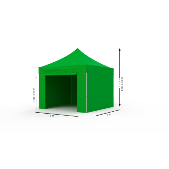 Faltpavillon 3x3 Grün Zeltpro TITAN 6