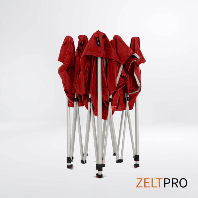 Faltpavillon 3x3 Rot Zeltpro TITAN 5