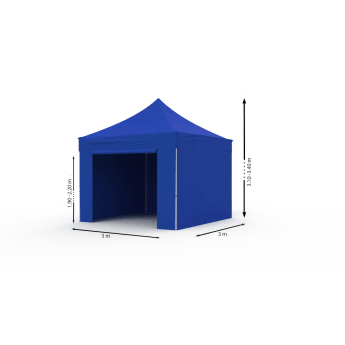 Faltpavillon 3x3 Blau Zeltpro TITAN 7