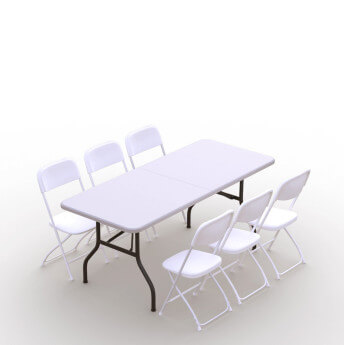 Klappmöbel-Set: Tisch 180...