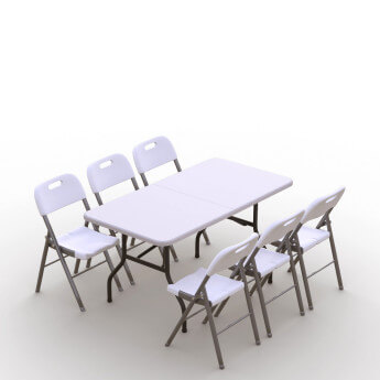 Klappmöbel-Set: Tisch 150...