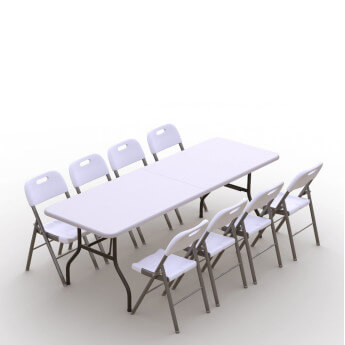 Klappmöbel-Set: Tisch 240...