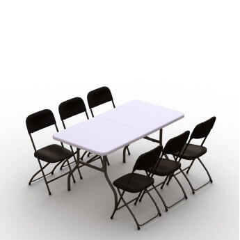 Klappmöbel-Set: Tisch 150...