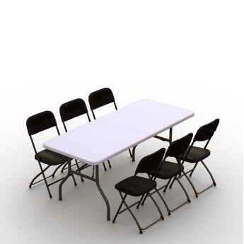 Klappmöbel-Set: Tisch 180...