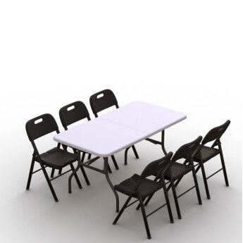 Klappmöbel-Set: Tisch 150...