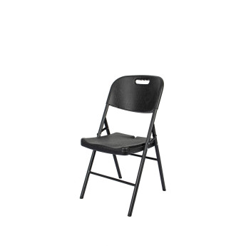 Klappmöbel-Set: Tisch 120 weiß, 4-Stühle Premium, schwarz 3