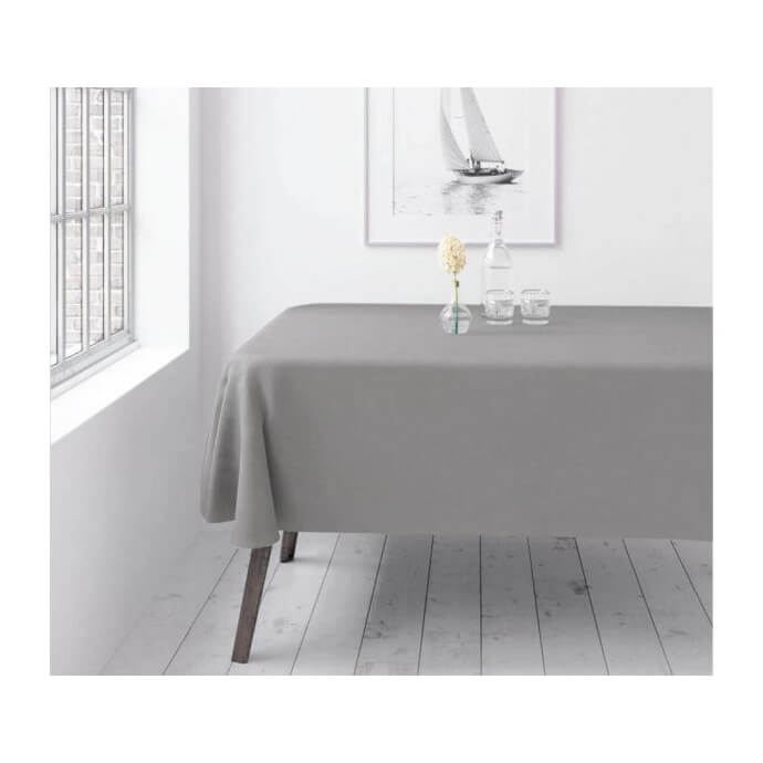 Rechteckige Tischdecke Restly Grau 150x150 1