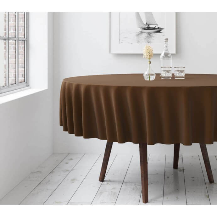 Runde Tischdecke Restly Braun D250 1