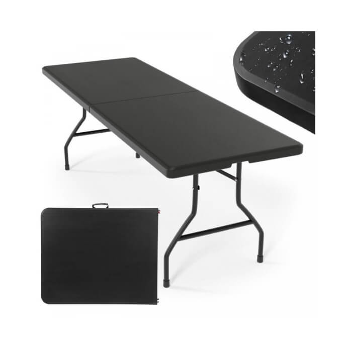 Klapptisch 180 cm schwarz 8