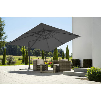 Sonnenschirm mit Sonnenschirmständer und Schutzhülle Comfort Anthrazit 14