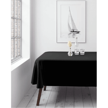 Rechteckige Tischdecke, fleckabweisend Restly Schwarz 150x150 1