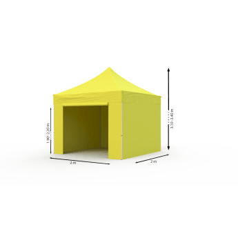 Faltpavillon 2x2 Gelb Zeltpro PROFRAME 3