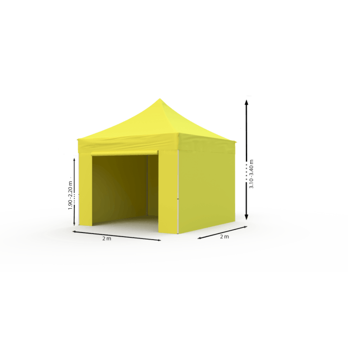 Faltpavillon 2x2 Gelb Zeltpro PROFRAME 3