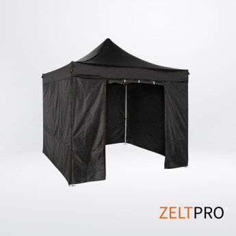 Faltpavillon 2x2 Schwarz Zeltpro PROFRAME 5