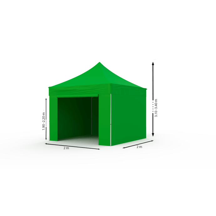 Faltpavillon 2x2 Grün Zeltpro PROFRAME 8