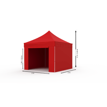 Faltpavillon 2x2 Rot Zeltpro PROFRAME 8