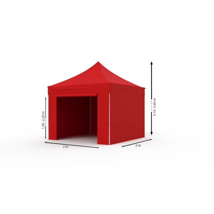 Faltpavillon 2x2 Rot Zeltpro PROFRAME 8