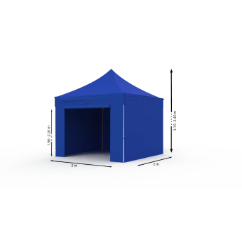Faltpavillon 2x2 Blau Zeltpro PROFRAME 7