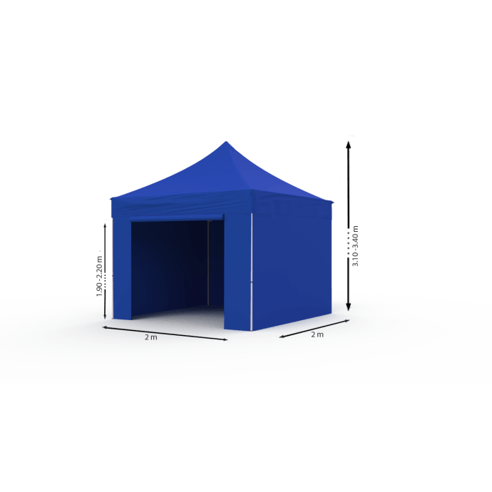 Faltpavillon 2x2 Blau Zeltpro PROFRAME 7