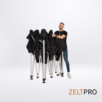 Faltpavillon 3x2 Schwarz Zeltpro PROFRAME 5